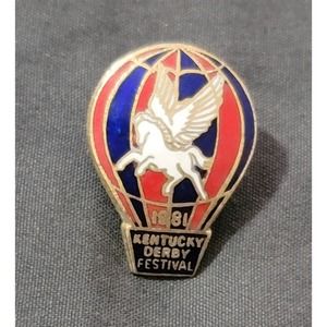 Vtg 1981 Kentucky Derby Festival Hot Air Balloon Lapel Pin